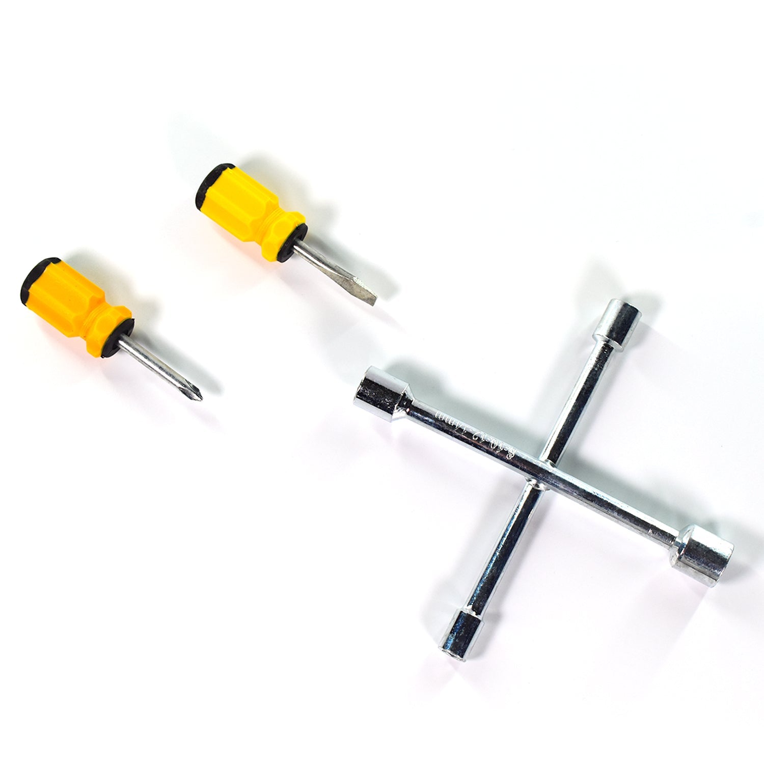9159 Cross Rim Wrench, Way Car Wheel Screws Wrench Brace Spanner With Mini screwdriver Repair Tools DeoDap 9159 Cross Rim Wrench, Way Car Wheel Screws Wrench Brace Spanner With Mini screwdriver Repair Tools DeoDap